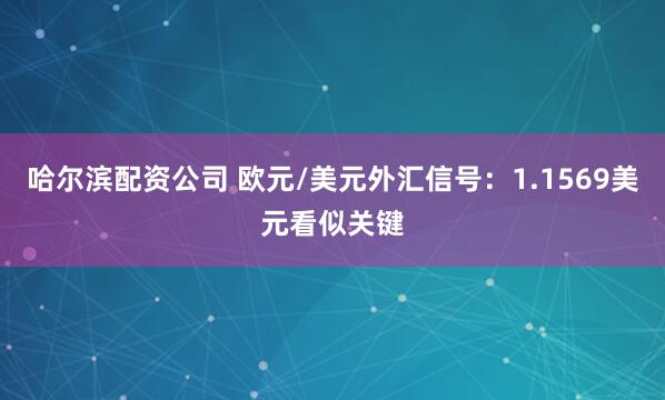 哈尔滨配资公司 欧元/美元外汇信号：1.1569美元看似关键